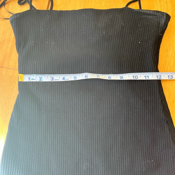 EUC Princess Polly Spaghetti Strap Ribbed Black Mini Dress - Picture 5 of 7